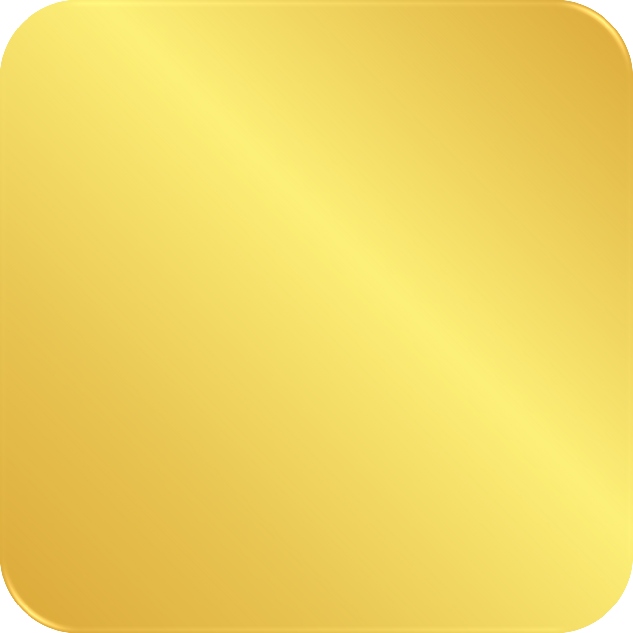 Gold Square Button, Gold Square Badge